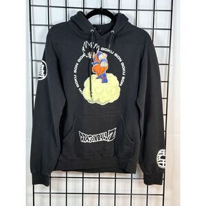 DRAGON BALL Z Pullover Hoodie‎ Mens S Black Bird Studio Son Goku Cosplay